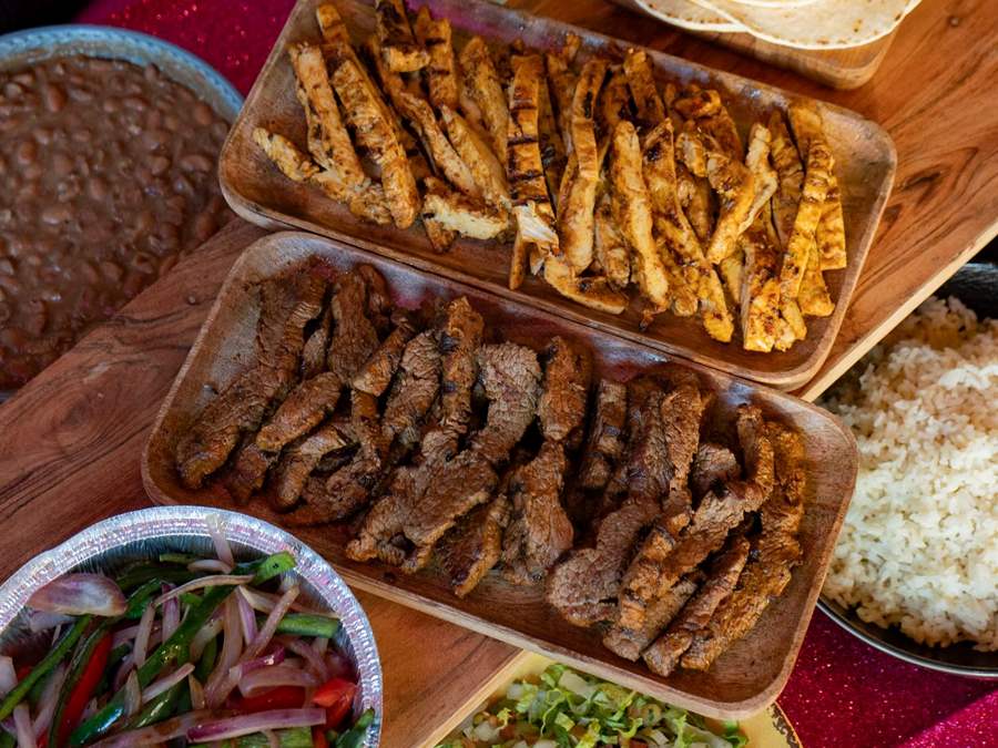 Taco meat platters